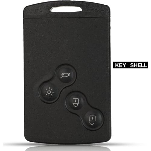 Jingyuqin 4 Buttons Smart Remote Key Blank With Key With Blade FOB Key Case For Renault Koleos Clio Original Keys shell