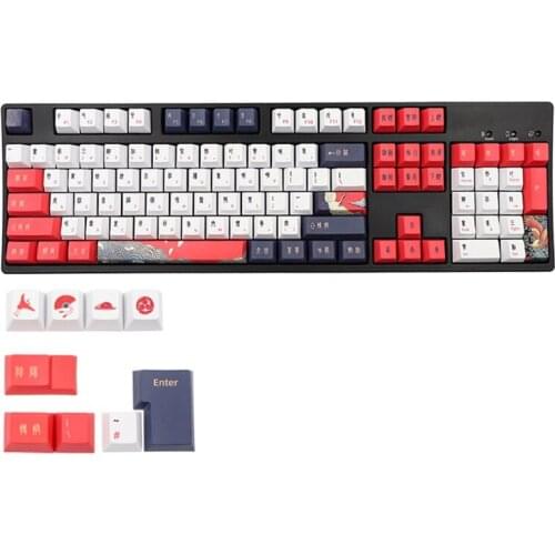 Y4UE Cherry Profile Keycaps PBT Dye Sublimation Set for Mechanical Gaming Keyboard