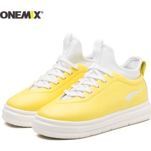 ONEMIX Women 5 CM Height Increase Skateboard Shoes Leisure Trainers Outdoor Walking Jogging Waterproof Sneakers Free Shipping