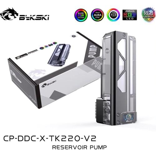 Bykski DDC Combo Pump + Reservoir Combo With Digital Display Maximum Flow Lift 6 Meters 600L/H Cylinder Water Tank Total Length