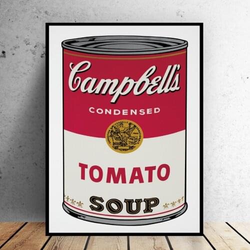 Wall Art Poster Canvas Painting Andy Warhol Tomato Soup Abstract Decorative Picture For Living Room Home Decor
