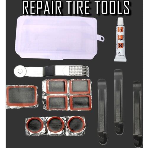 Brand New Bike Bicycle Flat Tire Repair Kit Tool Set Kit Patch Rubber Portable Fetal Best Quality cycling *p
