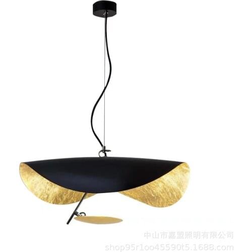 Iving Room Restaurant Lights Postmodern Curved Surface Saucer Hat Art Home Decor Hanglamp LMJ1027LED Pendant Lights Flying