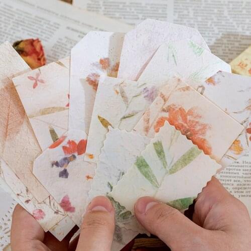 30Pcs Plant Petal Grass Material Paper Junk Journal Planner Craft Paper Scrapbooking Vintage Decorative DIY Craft Photo Albums