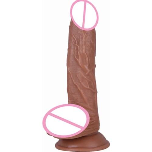 JIUAI Realistic Big Dick Dildo Penis Soft Sexy Huge Dildo Female Masturbator Double Silicone Suction Cup for Women