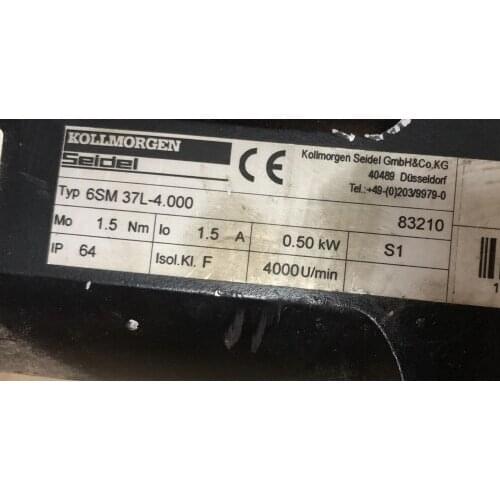 6SM37L-4.000 servo motor , used one , 85% appearance new , test goods , free shipping