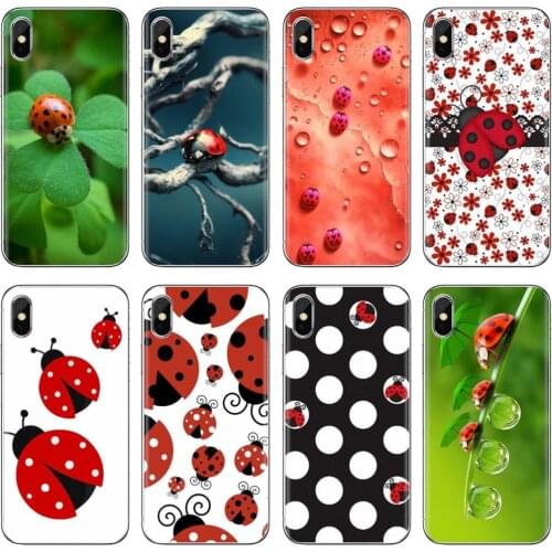 Silicone Cover For Samsung Galaxy A3 A5 A7 A9 A8 Star Lite A6 Plus 2018 2015 2016 2017 Lady bug Ladybug ladybird Pattern Art