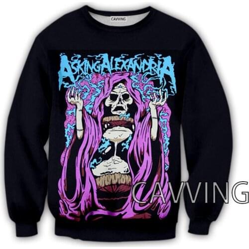 New Fashion Women/Mens 3D Print Asking Alexandria Crewneck Sweatshirts Harajuku Styles Tops Long Sleeve Sweatshirts C02