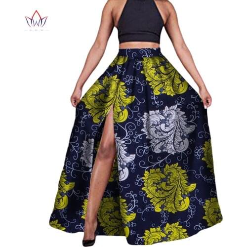 Fashion African Fabric Print Skirts for Women Dashiki Plus Size African Style Clothing Long Maxi Ball Gown Skirt WY1988