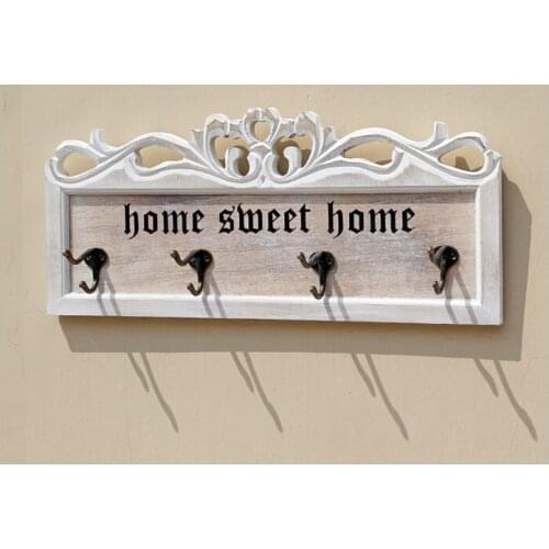 1PC American Country Creative Clothing Store Wooden Wall Shelf Wood Wall Hanging Hook Storage Rack EJL 010