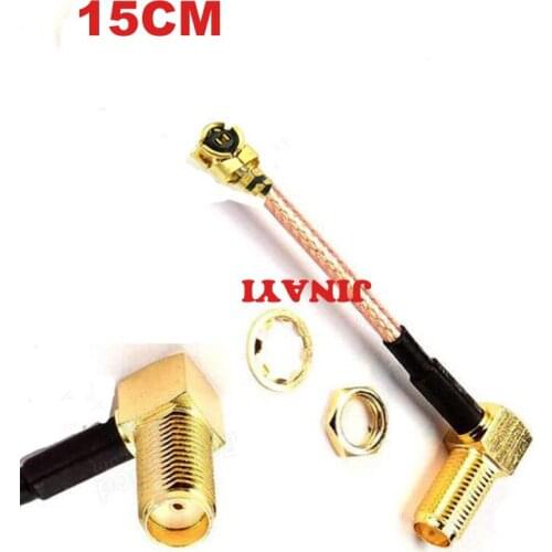 20pcs 6 inch 15cm Right Angle SMA Female Jack to IPX U.fl IPEX Connector RG178 Extension Cable