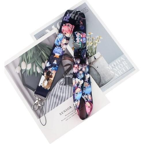 24pcs/lot MD494 DMLSKY Anime Girls Phone Lanyard Fashion Strap Neck Lanyards for ID Card Phone Keys For Fans
