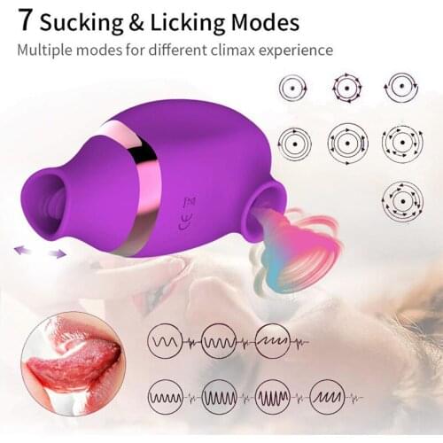 7-frequency mini Sucking vibrator tongue licking Clitoris Flirting egg womens masturbation female sex adult toys clit sucker