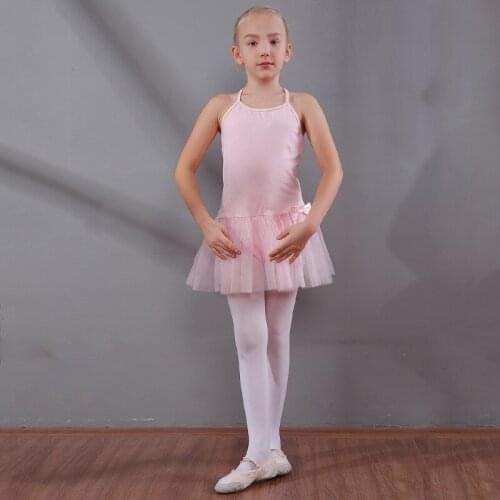 Girls Ballet Dancing Dress Kids Dance Performance Suit Female Cotton Practice Costumes Clothing Gymnastics Leotard D0779