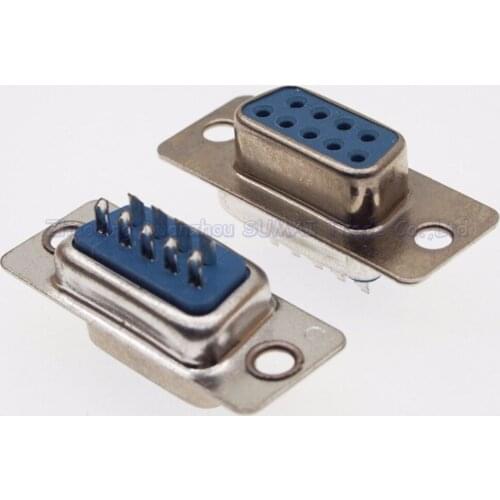 Free shipping DB9 Female plug DB9 connector RS232 connector Weld type