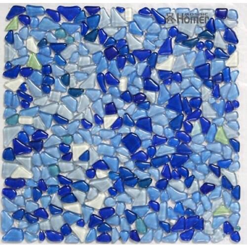 Express shipping free!! blue crystal glass mosaic tiles baroque pattern, bathroom floor tiles, HME6101 for wall tiles mosaic