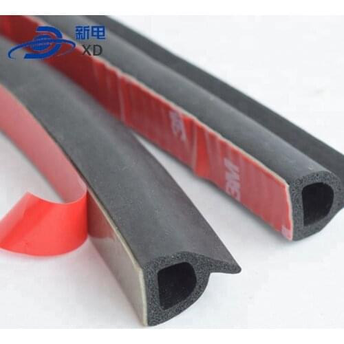 Car Decorative Stripfoamed Rubber Sponge Self-adhesive Rubber Cabinet Electric Box Rubbering Strip Car Rubber Door Seal