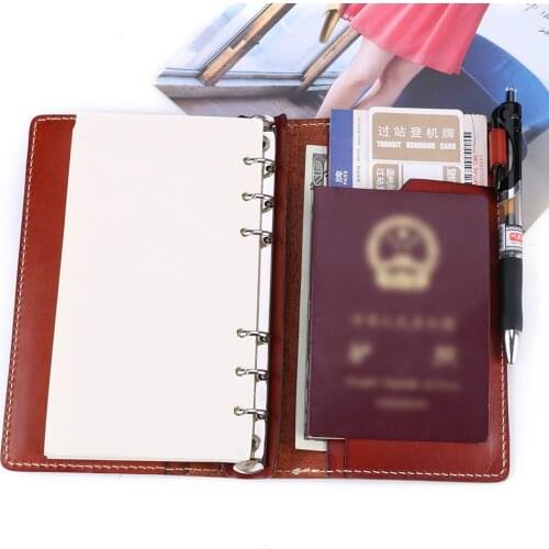 Genuine Leather Women Men Card Holder Long Wallet Passport Holder Notebook Pocketbook for Busniess Work Office Quality