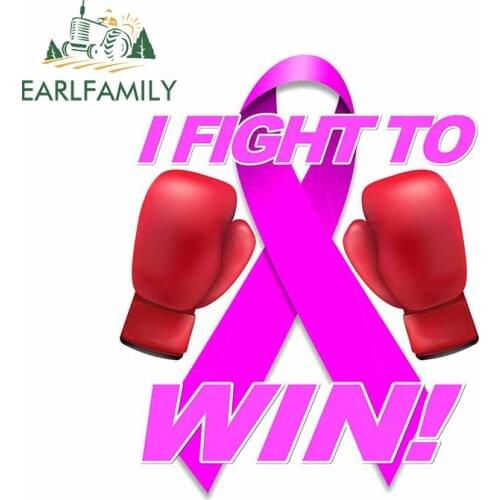 EARLFAMILY 13cm x 10.5cm For Fight Breast Cancer Motorcycle Car Bumper Stickers Refrigerator Decal Sunscreen Suitable for VAN RV