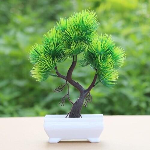 Artificial Pine Tree Plant Potted Bonsai Wedding Party Desktop Furniture Decor artificial plants home decoration