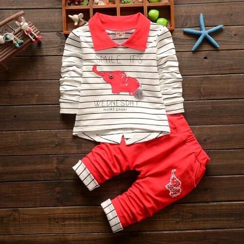 Spring Autumn New Baby Boy Suit 2PCS Cartoon Kids Clothing Sets Cotton Tops+Pants Baby Outfits
