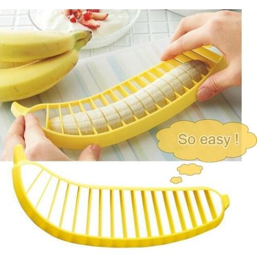 Creative Plastic Banana Slicer Cutter Fruit Vegetable Tool Salad Maker Cooking Tools practica Slicer Cutterl Kitchen Gadgets