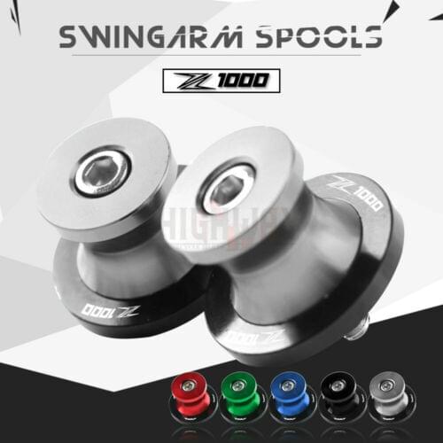 M10 Motorcycle CNC Frame Stands Screws sliders Swingarm Spools Slider for Kawasaki Z1000 2003-2013