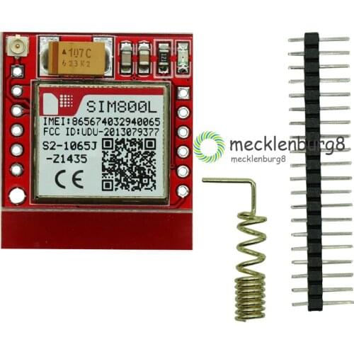 Mini Smallest SIM800L GPRS GSM Module MicroSIM Card Core Wireless Board Quad-band TTL Serial Port With Antenna For Arduino
