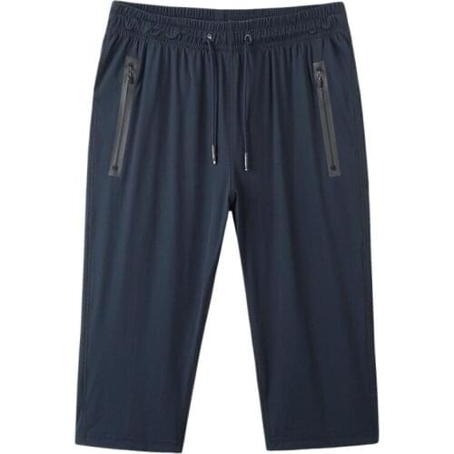 Plus Size Mens Shorts Summer Breeches Thin Length Trousers Male 8XL 9XL Board Quick Drying Mens Long Shorts