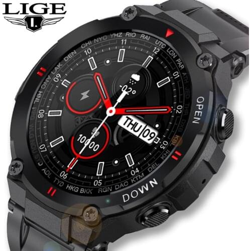 2021 New Bluetooth call Smart watch Men outdoor activity Full screen touch Sport Fitness watches Heart rate monitor smartwatch