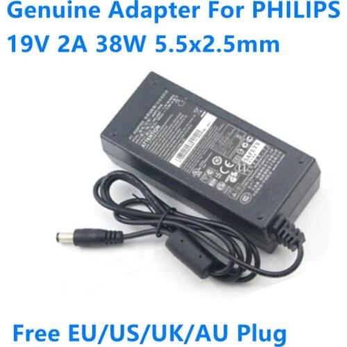 Genuine 19V 2A 38W ADPC1936 Power Supply AC Adapter for PHILIPS ADPC1938EX 227E6L 224E 220C4LSB/93 276E7Q LCD Monitor Charger