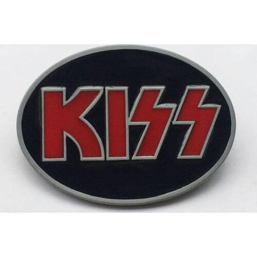 Oval Kiss Belt Buckle With Pewter Fashion Mens Womens Leather Belt Accessories Fit 4cm Wideth Belt