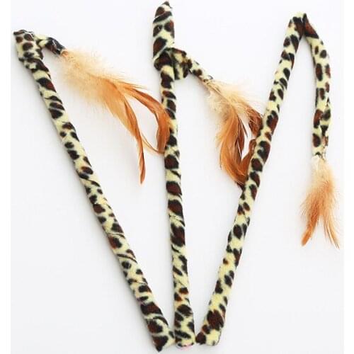 Pet Cats Teasing Stick Feather Wand Funny Wand Kitten Interactive Training Toys For Household Animals Cats Entertainment