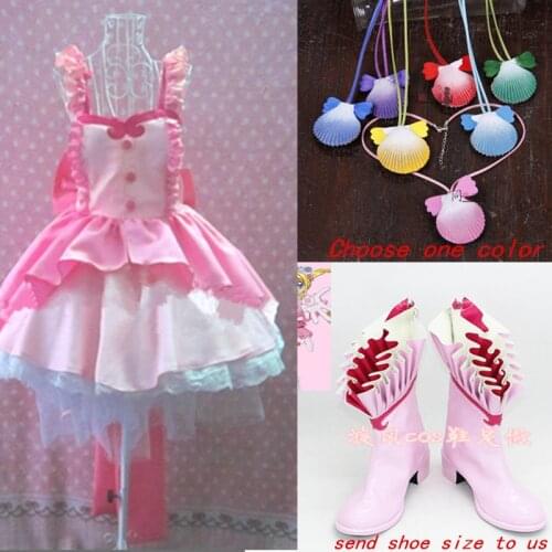 Full set Mermaid Melody Pichi Pichi Pitch Lucia Nanami Dress Cosplay Costume +wig + shoes