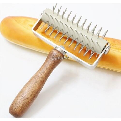 Durable Pizza Tools Net Cutter Dough Stainless Steel Roller Docker