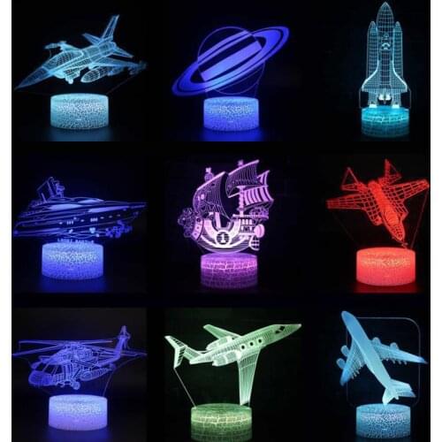 Christmas decorative Strange lamp lights Remote Touch switch 7 color change 3d lamp Party Decoration Gift Childrens Toys