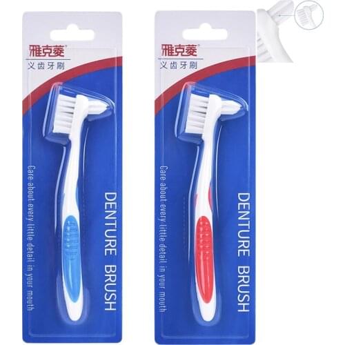 Denture Clean Brush Double Sided Cleaning Toothbrush for False Teeth, Teeth Grinding, Dental Devices, and Mouth Guards