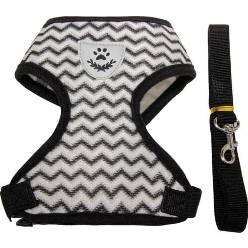 Reflective Dog Harness Vest Small Dog Lead Pet Leash Yorkshire Terrier Pomeranian Poodle Bichon Schnauzer Pug Dog Clothes Outfit