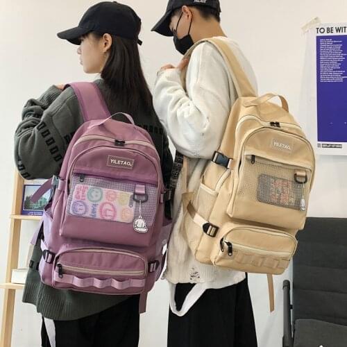 Large Capacity Couple Backpack Women Men 2021 New College Student School Bags for Teenage Girls 17 Inchs Laptop Travel Backpacks