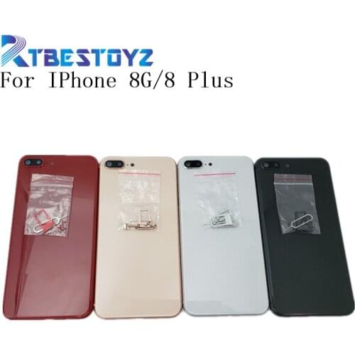 Replacement Back Glass Housing With Frame Battery Door Cover For iPhone 8 Plus 8G