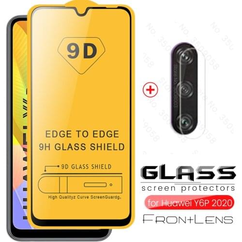 Huaweiy6p 2020 glass camera lens protective glass for huawei y6p 2020 screen protector on hauwei y6p2020 med-lx9 med-lx9n 6.3
