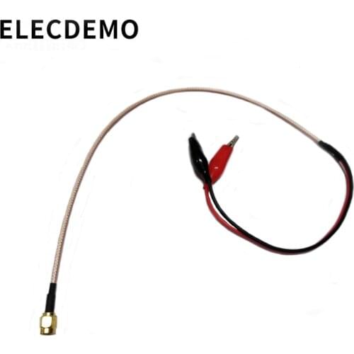 1 pcs RF SMA cable Internal needle to red and black alligator clip test line RG316 line 50cm long