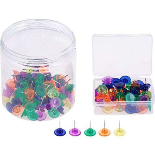 100pcs Or 50pcs Transparent Color Push Pin I-shaped Nail Quite Big Nail Color Painting Photo Wall Push Pin 13*17mm