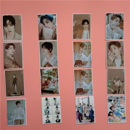 16PCS/set Kpop ASTRO Members Photo Card New Album BLUE FLAME Card Cha Eun Woo Moo Bin HD Photocard Sticker OD97