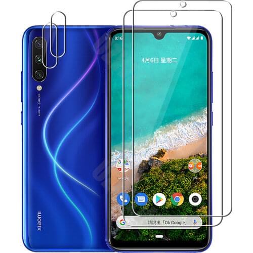 For Xiaomi Mi A3 Camera Lens Film & Tempered Glass Screen Protector Protective Guard HD Clear
