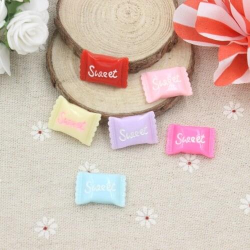 20pcs/lot resin sweet DIY resin cabochons accessories mix colors for kids hair