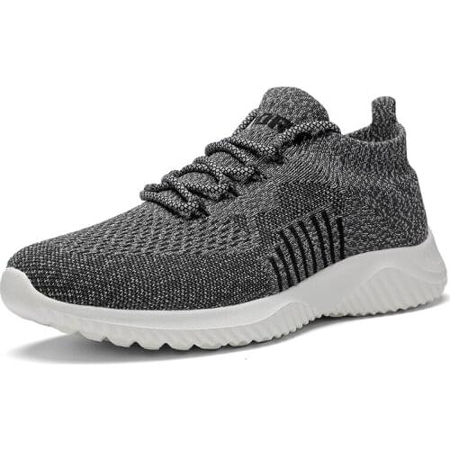 2021 Fashion New Knit Breathable Mens Summer Casual Sneakers Original Sport Training Sock Shoes Big Size EVA Sole Cushioning