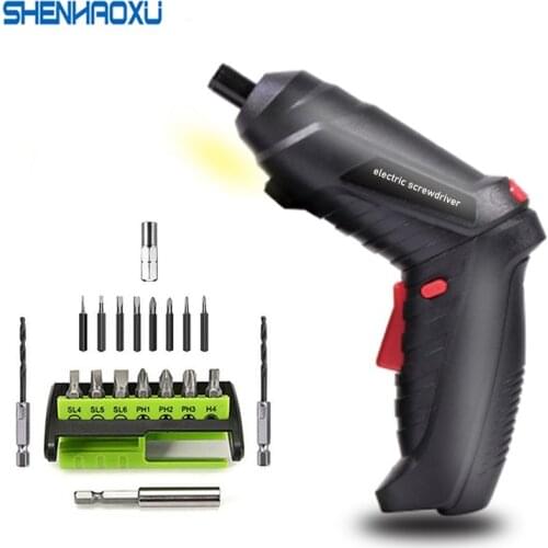 3.6V Cordless Mini Electric Screwdriver Shape-shifting Power Tools Rechargeable 1300mah Lithium-ion Electric Drill Home DIY