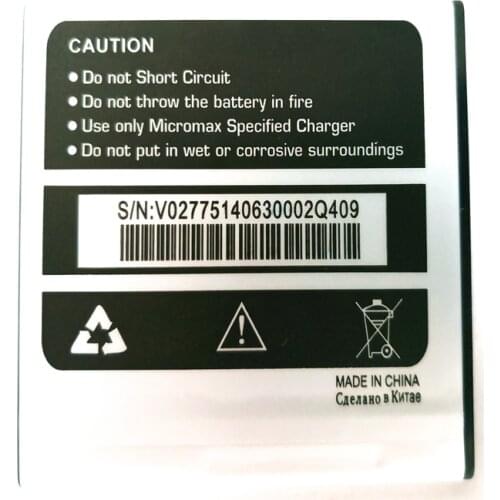 2200mAh Q409 cell phone battery for micromax Q409 Bolt Supreme 6 mobile phone with phone stander
