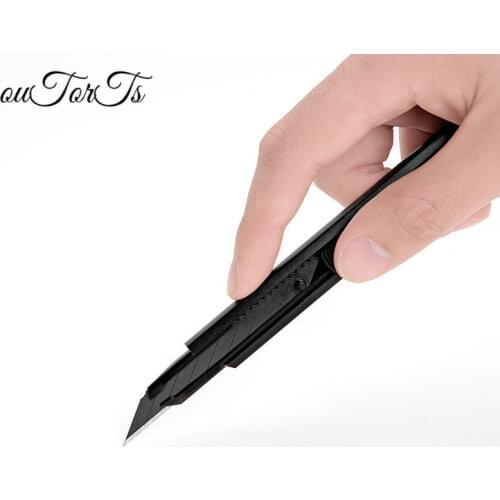 Art Knife Paper Cutter Utility Knife Cut Aluminum Alloy Metal Blade Self-Locking Design Angle with Fracture Envelope Opener